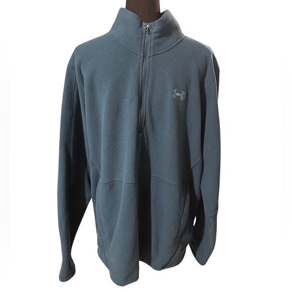 Under Armour Turquoise Half-Zip Fleece Sweater | Cozy Sport Layer - Picture 1 of 10